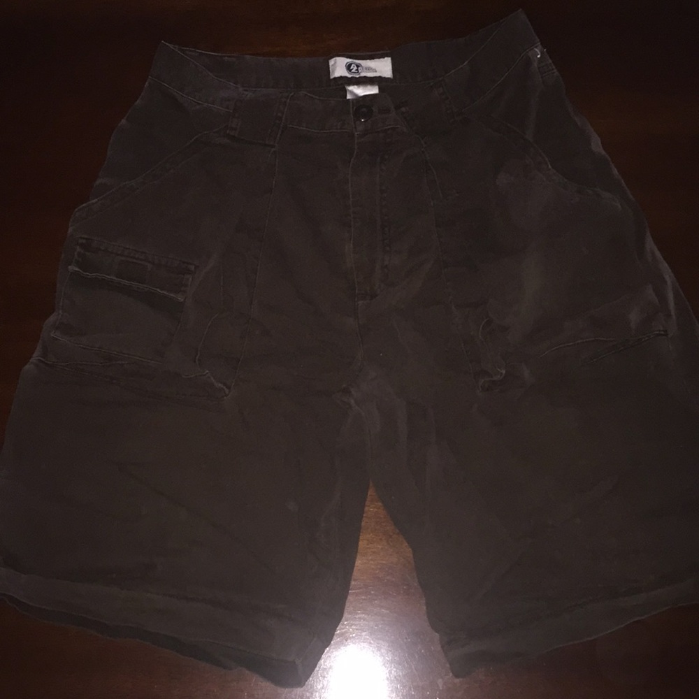 Dark brown cargo shorts